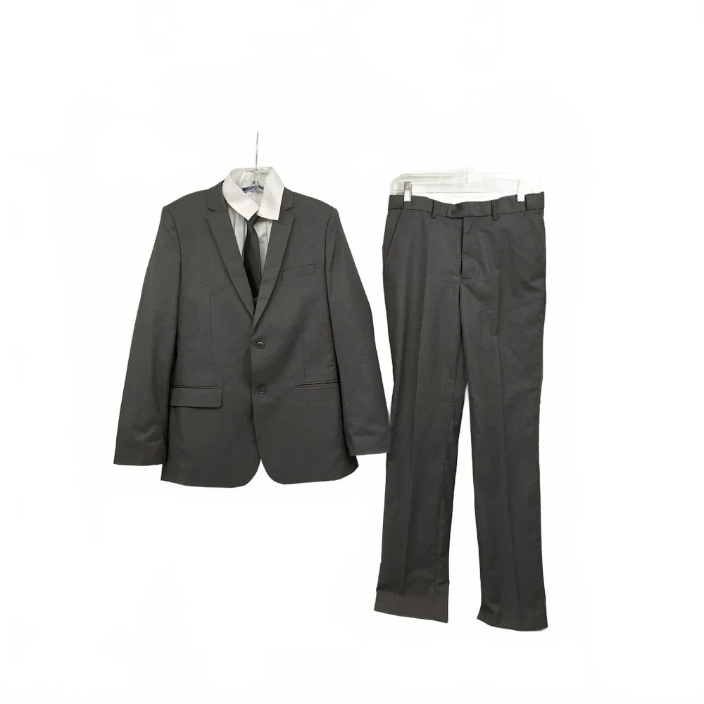Perry Ellis 5PC Suit Set | Boys’ 18 Regular Gray Formal Polyester